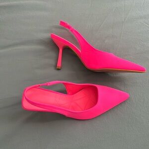 Neon pink heels